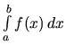 $\int\limits_a^b f(x)\,dx$