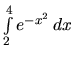 $\int\limits_2^4 e^{-x^2}\,dx$