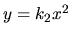 $y=k_2x^2$