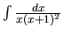 $\int \frac{dx}{x(x+1)^2}$