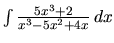 $\int \frac{5x^3+2}{x^3-5x^2+4x}\,dx$