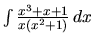 $\int \frac{x^3+x+1}{x(x^2+1)}\,dx$